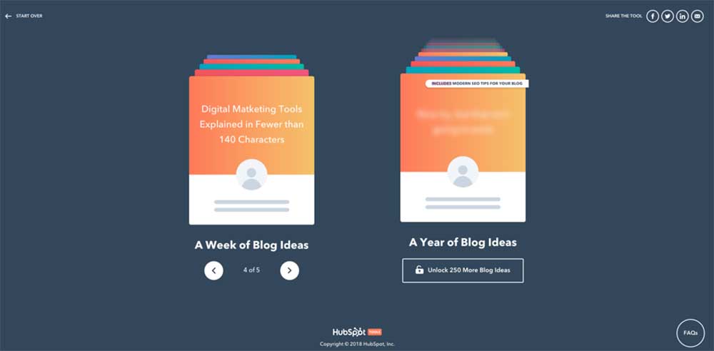 Hubspot blog topic generator