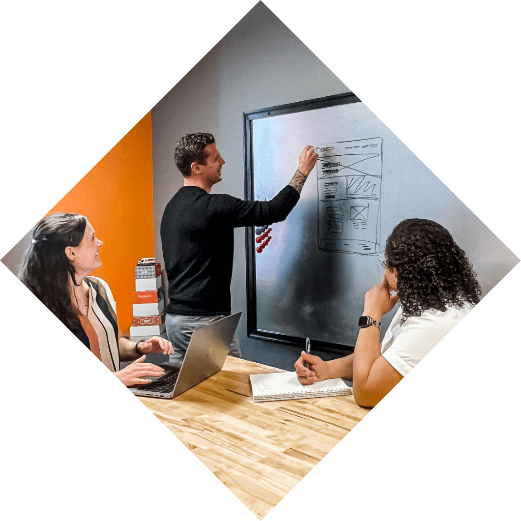 Godfrey team collaborating on a project