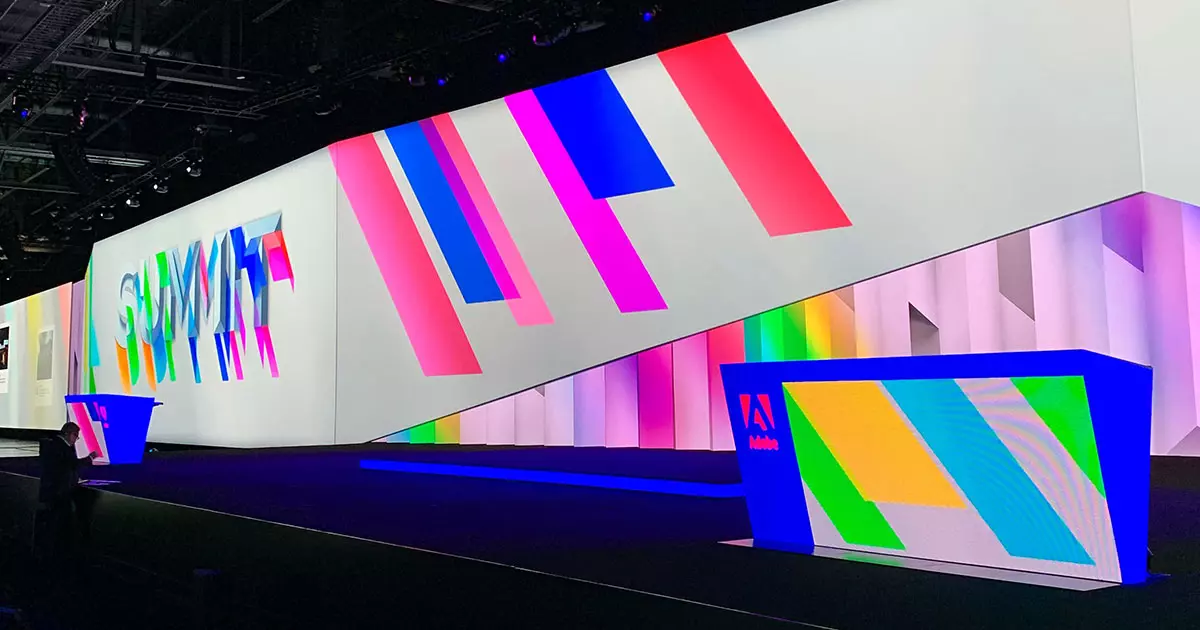 Colorful Adobe Summit sign