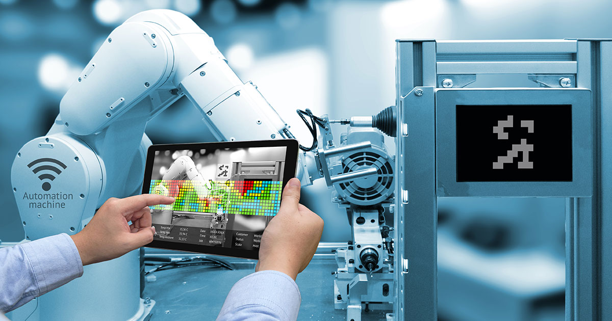 computer monitoring factory machine