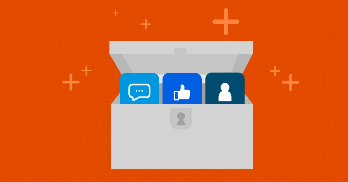 Social Media icons in grey box.