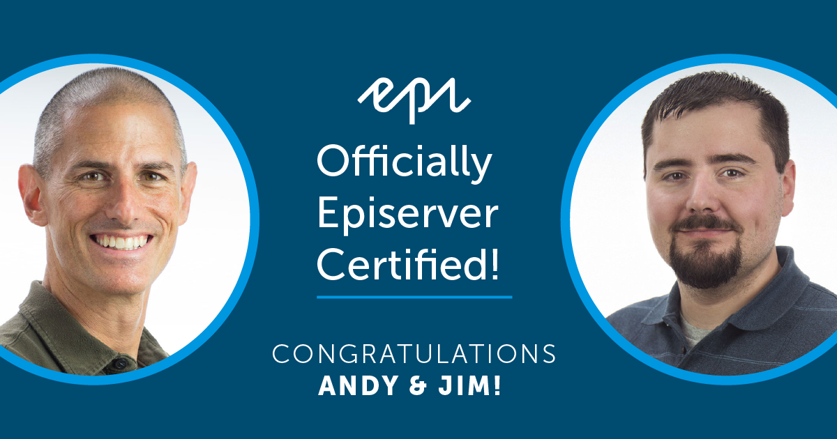 Two employees are Episerver Certified