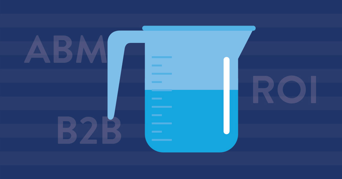 Light blue measuring cup with dark blue background.