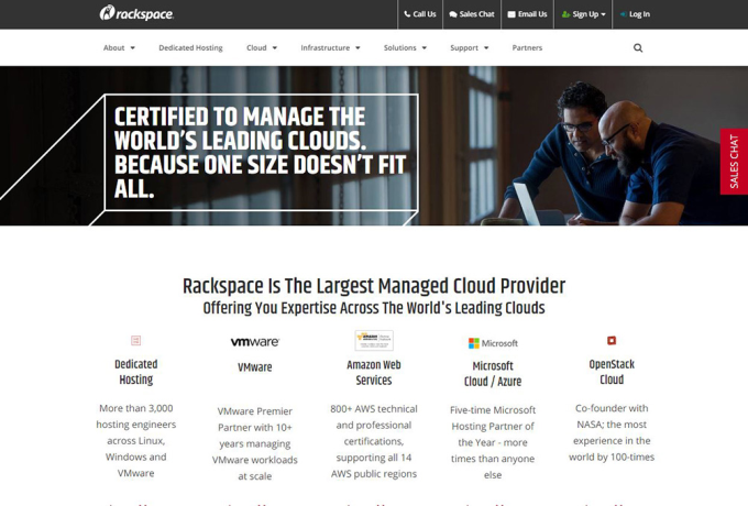 Rackspace website