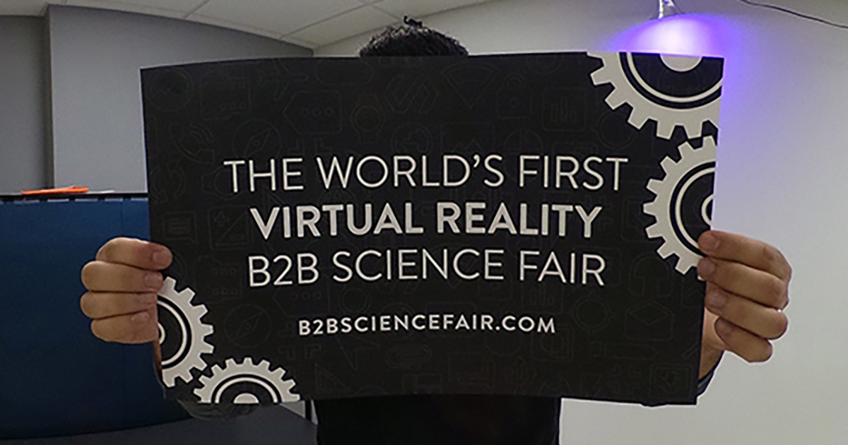 Virtual reality B2B science fair