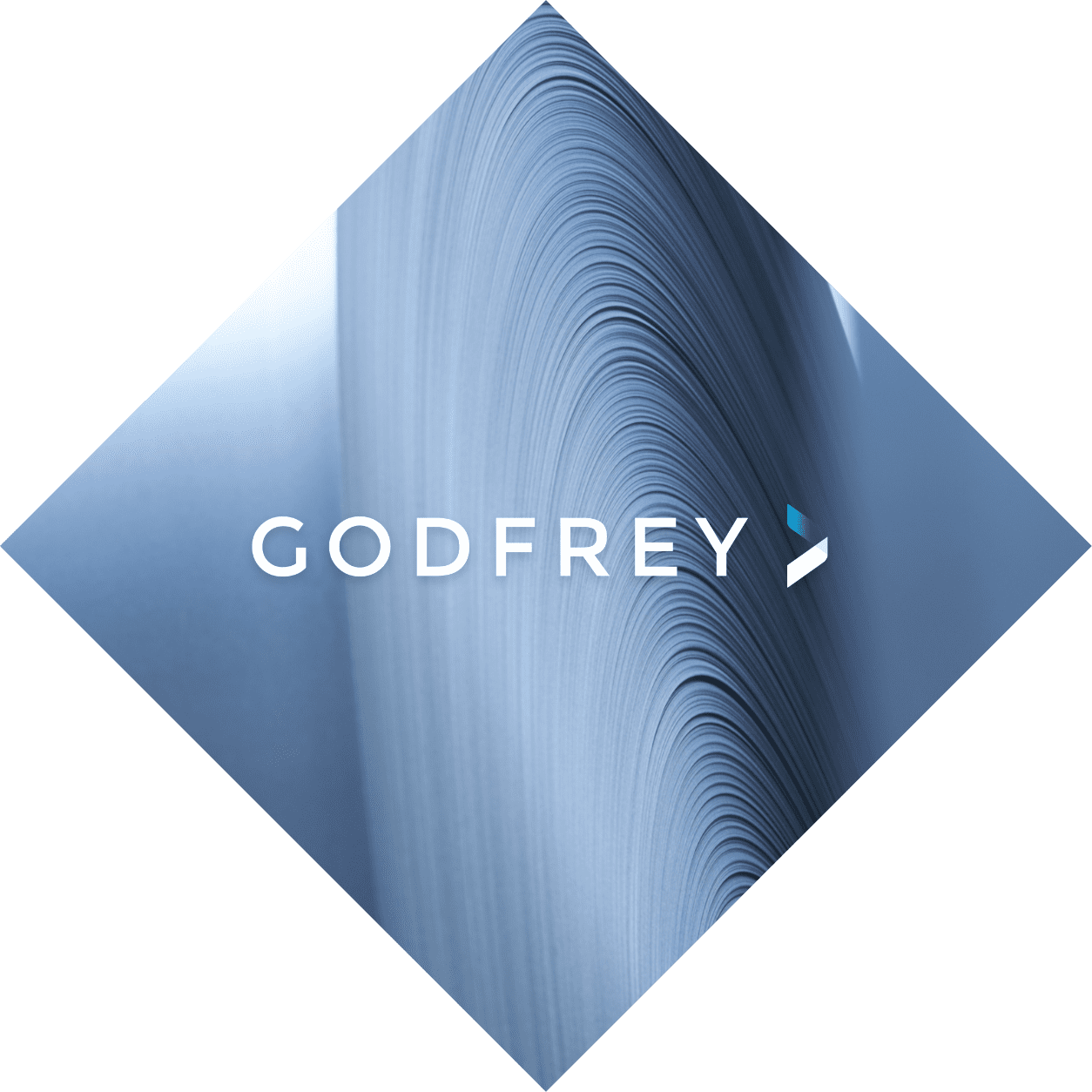 Godfrey logo on background texture