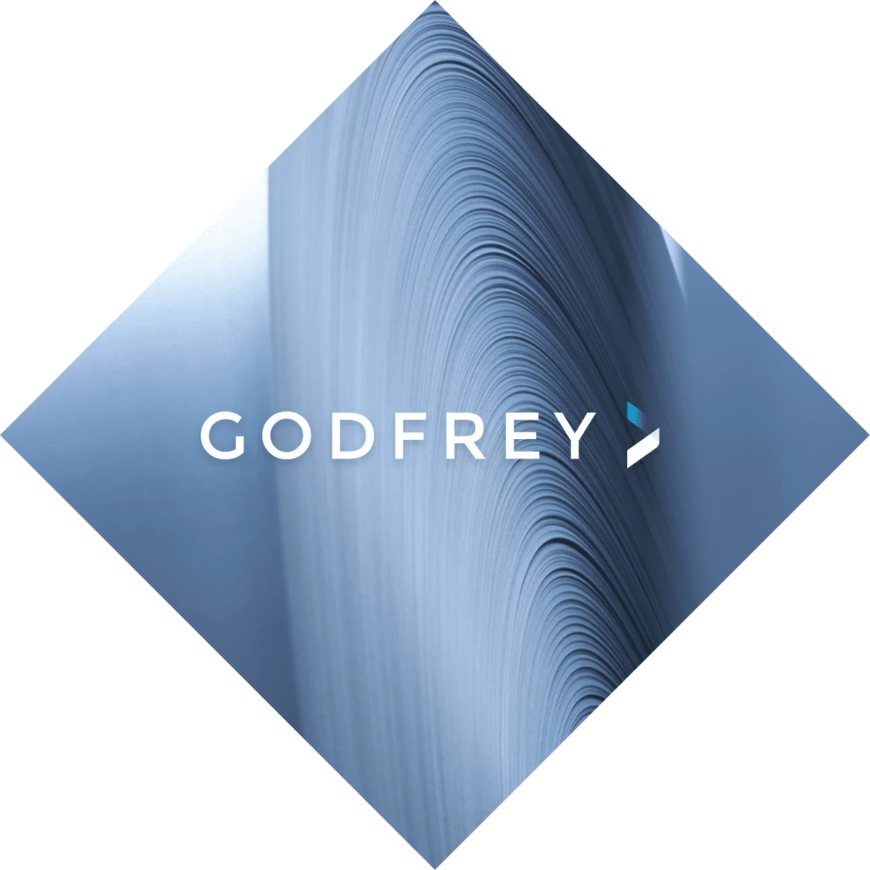 Godfrey logo on background texture