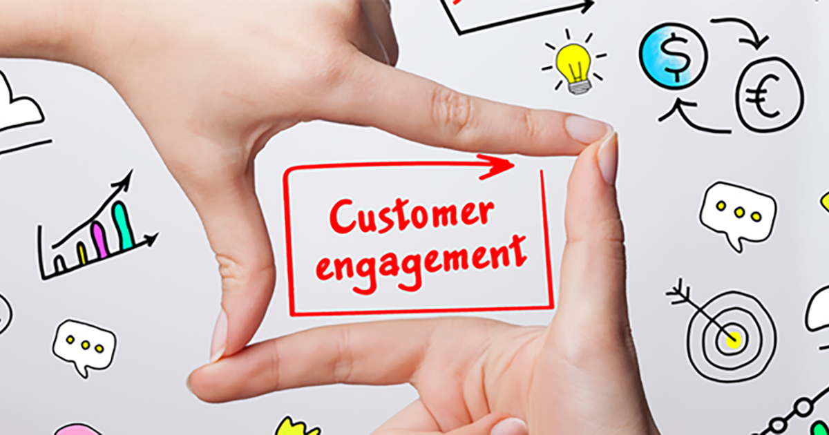 2 fingers framing customer engagement