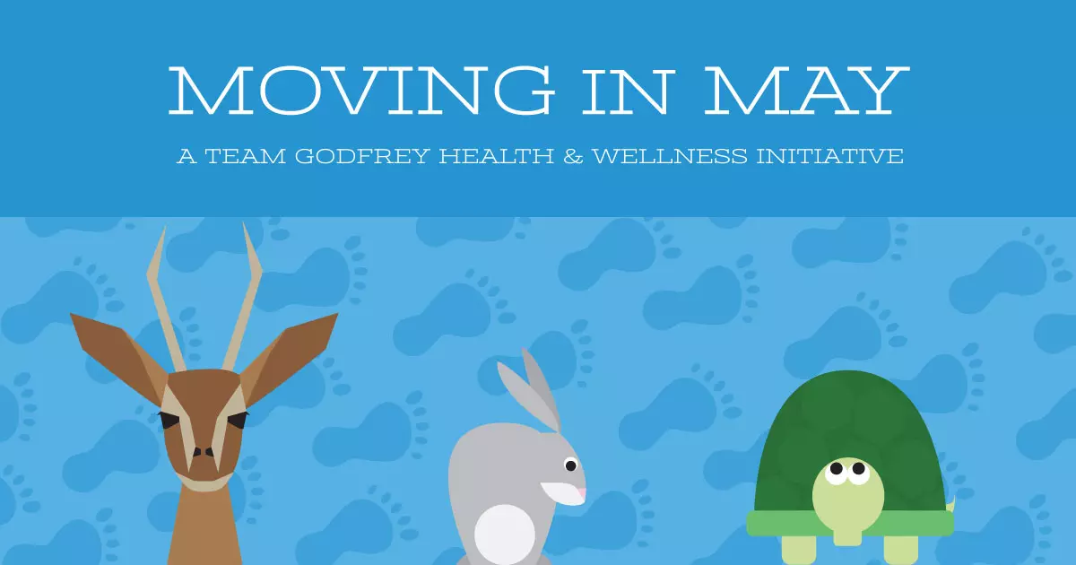 Health and wellness message with rabbit, deer & turtle