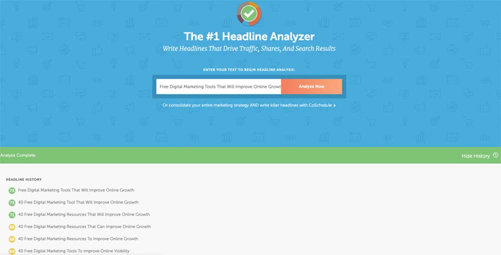 Coschedule headline analyzer