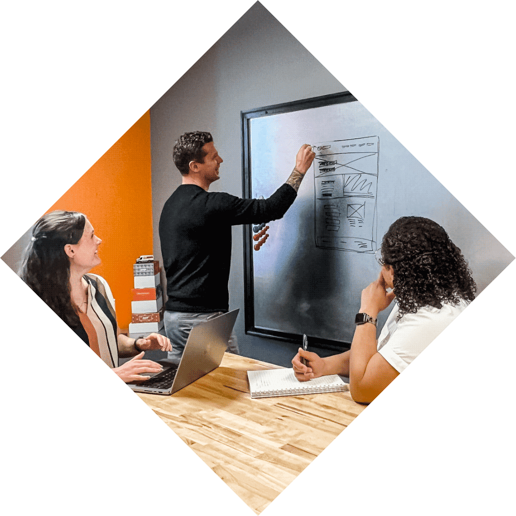 Godfrey team collaborating on a project