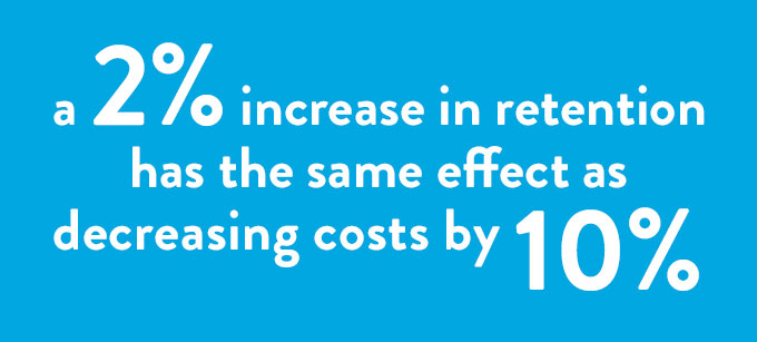 Increase in retention