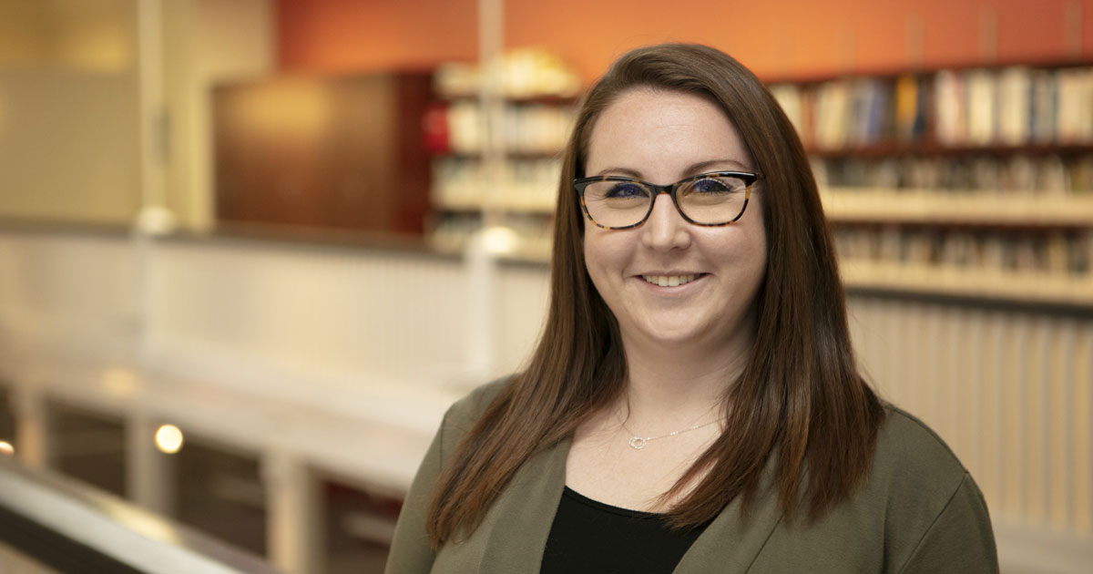 Godfrey employee Hannah Funk