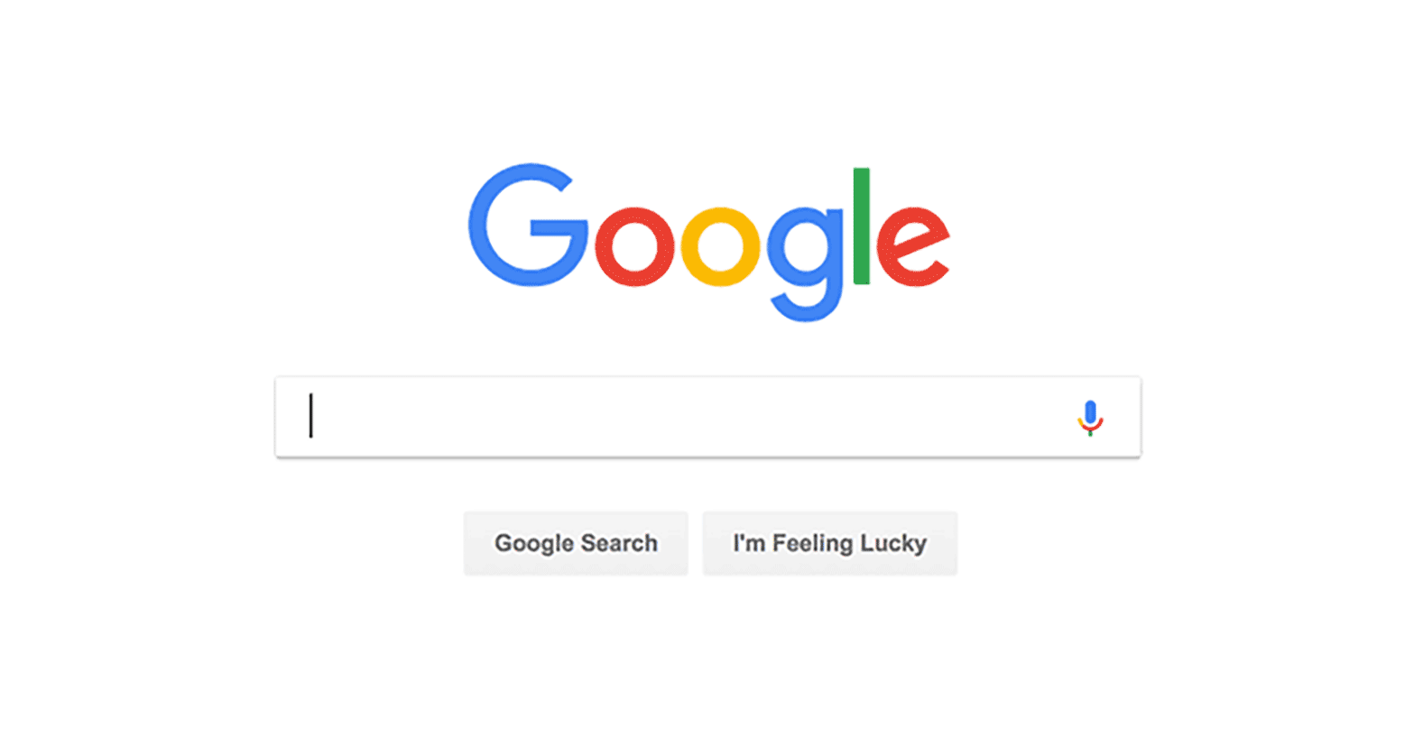 google interface and search bar 