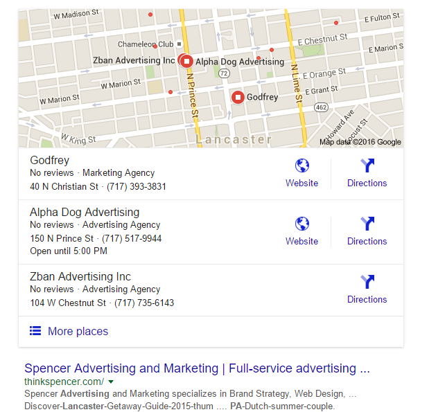 LocalBusiness schema markup