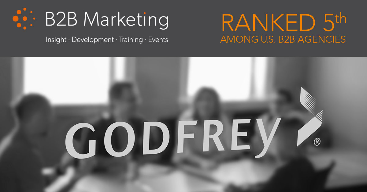 Godfrey ranked 5th among US B2B Marketing Agencies