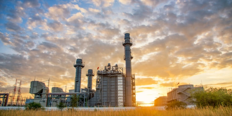 Chemical processing plant grid image