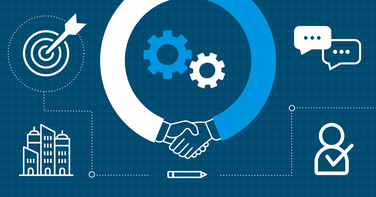 graphic of blue and white hands shaking