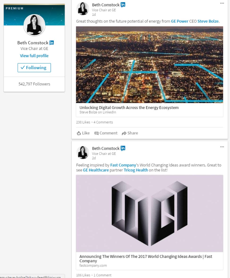 LinkedIn profile example