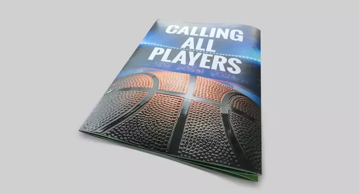 Glatfelter XL1 Rewards promotional playbook features a basketball cover and Calling All Players messaging for the customer incentive program.