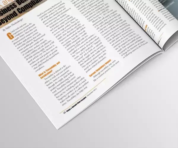 Open trade publication displays a feature-length industry article created to build Peak-Ryzex awareness and establish thought leadership.