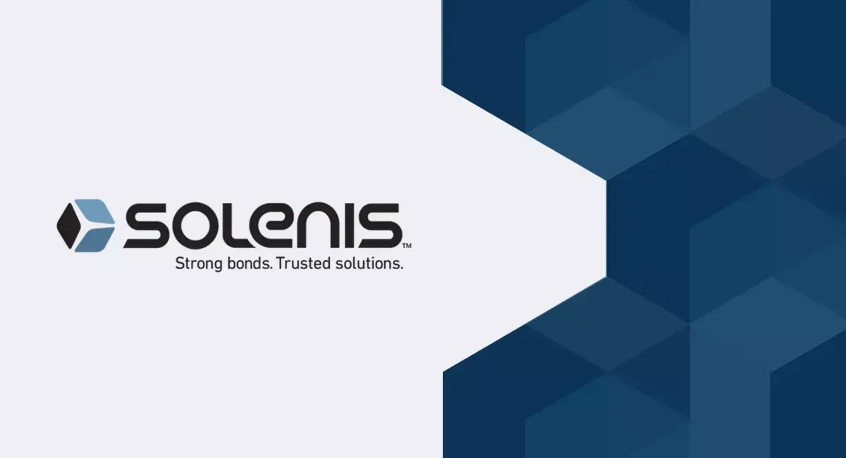 Solenis logo with the tagline “Strong bonds. Trusted solutions.” displayed alongside the brand’s blue geometric visual identity.